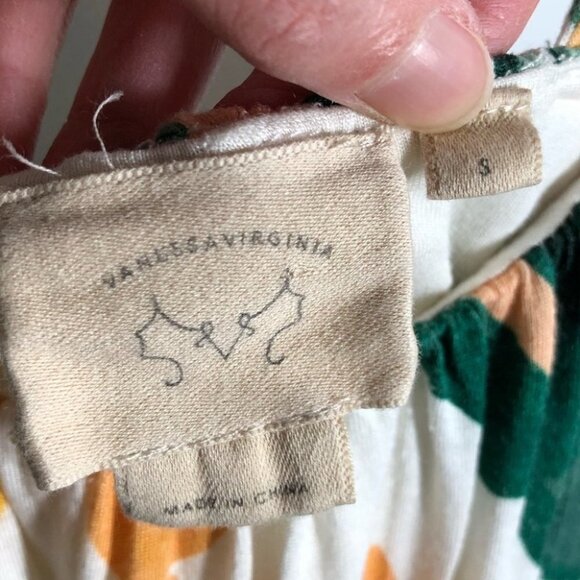 Anthropologie Vanessa Virginia  Tropical Print Flowy Tank Size Small - Picture 5 of 11